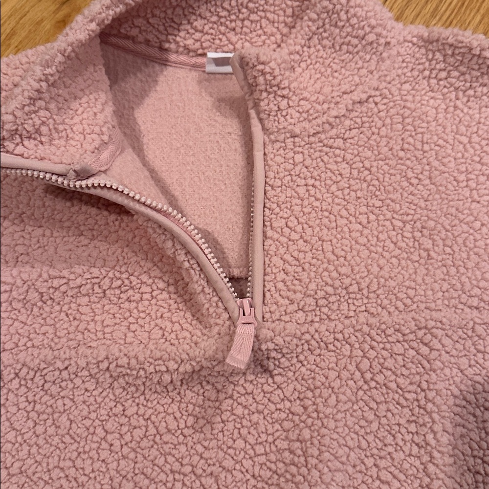 GAP Kids | Pink Sherpa Quarter-Zip Sweater